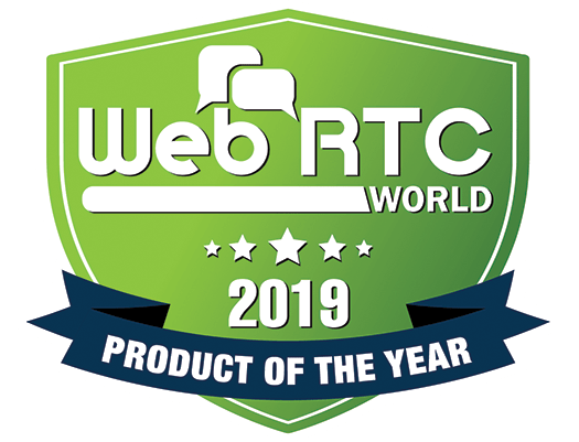 2019 WebRTC Product of the Year Award Logo